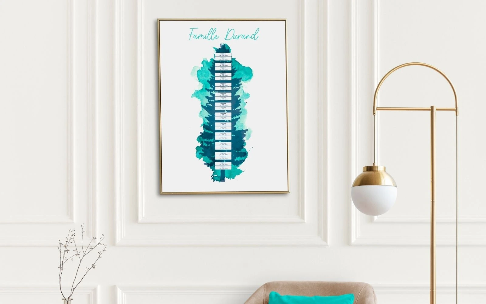 Arbre généalogique sur mesure linéaire